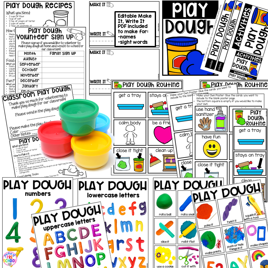 Play Dough Mats (Star Kids) Bundle - Fine Motor Fun - Pocket of
