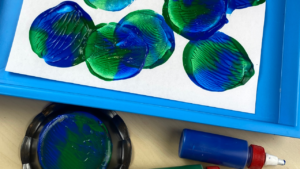 Earth day prints for a fun craft in a preschool, pre-k, or kindergarten room