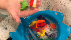 See my easy sensory clean up tip for preschool, pre-k, and kindergarten rooms.