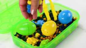 Learn how to dye chickpeas for sensory play in a preschool, pre-k, and kindergarten room