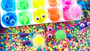 Learn how to dye garbanzo beans for sensory play in a preschool, pre-k, and kindergarten room