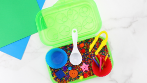 Learn how to dye rice for sensory play in a preschool, pre-k, and kindergarten room
