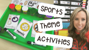 Get ideas for a sports theme in your preschool, pre-k, or kindergarten room