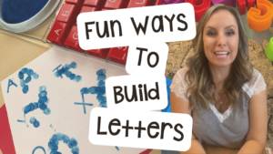 See my fun ways to build and make letters in the preschool, pre-k, and kindergarten classroom.