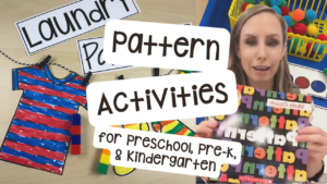 Pattern activities that are designed for preschool, pre-k, and kindergarten students.