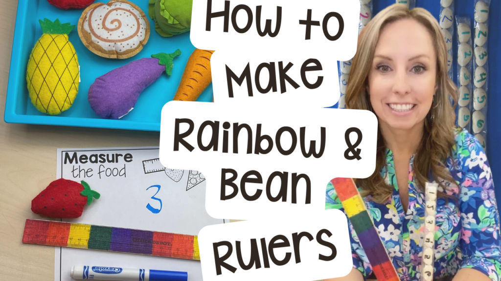 Learn how to make rainbow and bean rulers for an interesting way to teach non-standard measurement to preschool, pre-k, and kindergarten students.