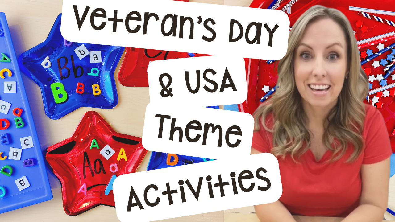 Get ideas for a Veteran's day or USA theme in your preschool, pre-k, or kindergarten classroom.