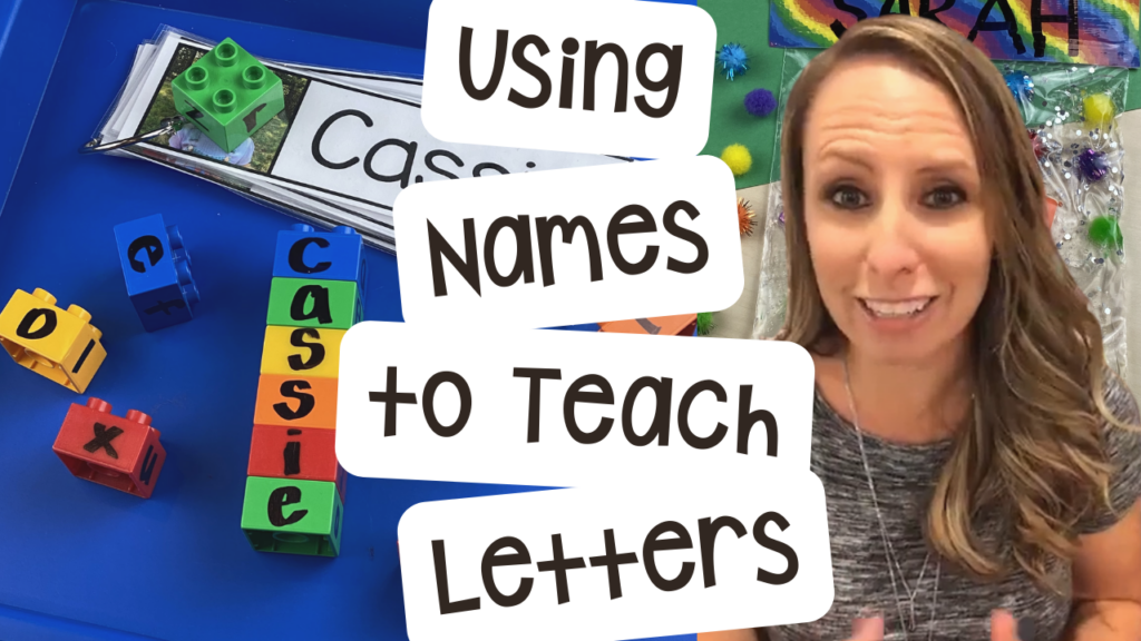 See how I use my students' names to teach letters in a preschool, pre-k, or kindergarten room.
