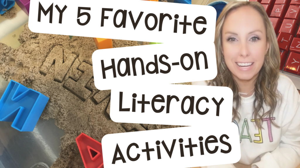 Check out my 5 favorite hands-on literacy activities for preschool, pre-k, and kindergarten students.