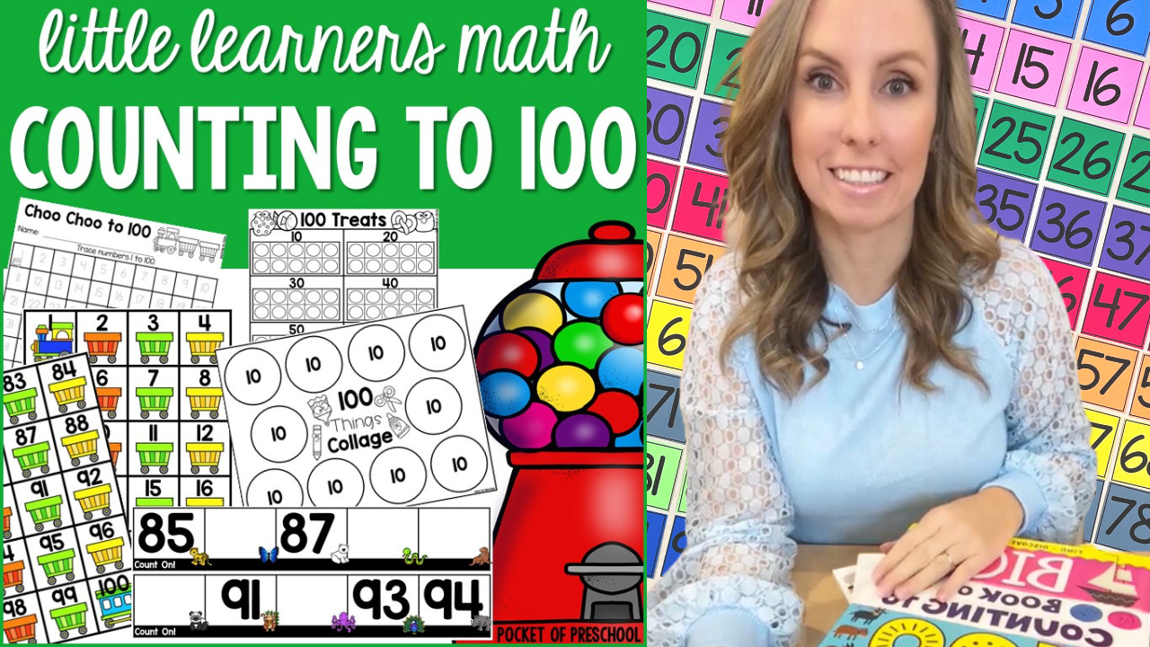 Learn about counting to 100 in your preschool, pre-k, or kindergarten room