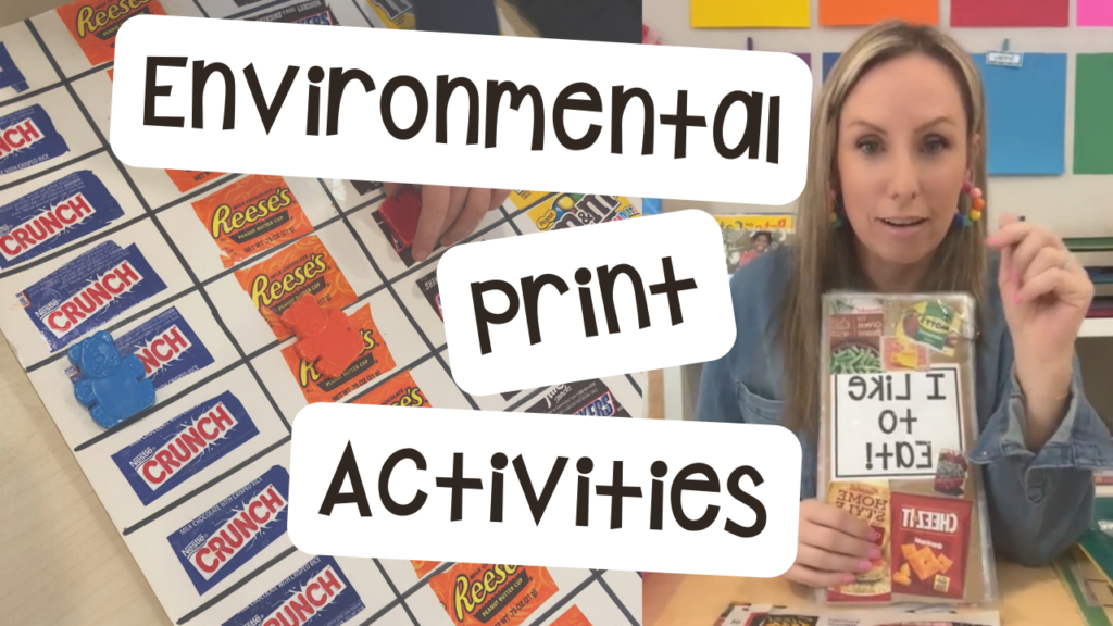 A video all about environmental print activities for preschool, pre-k, and kindergarten. 
