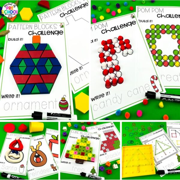Develop fine motor skills with this huge pack of Christmas fine motor mats for preschool, pre-k, and kindergarten students.