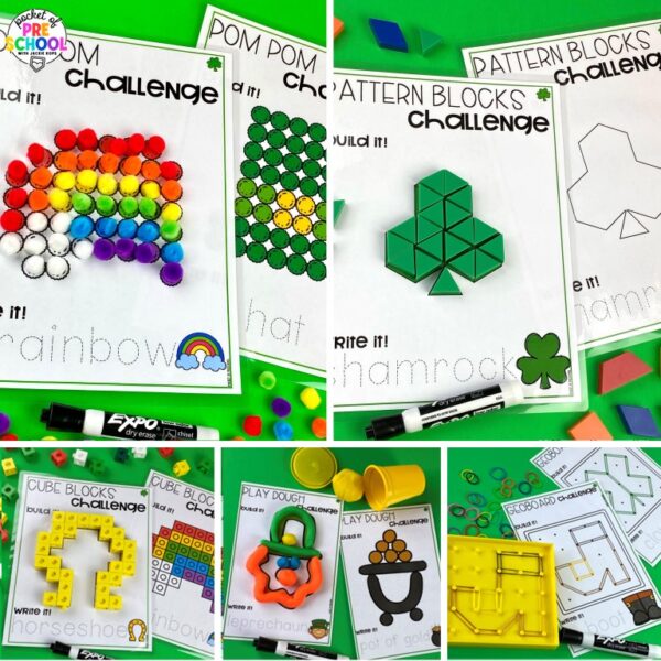 Develop fine motor skills with this huge pack of St. Patrick's Day fine motor mats for preschool, pre-k, and kindergarten students.