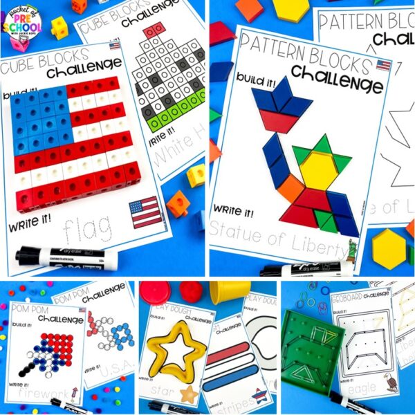 Develop fine motor skills with this huge pack of USA fine motor mats for preschool, pre-k, and kindergarten students.