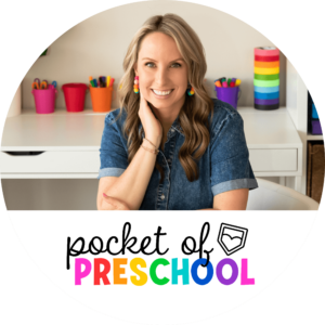 Pocket of Preschool Logo with Image of Jackie