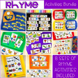Practice rhymes with your preschool, pre-k, and kindergarten students with these fun games.