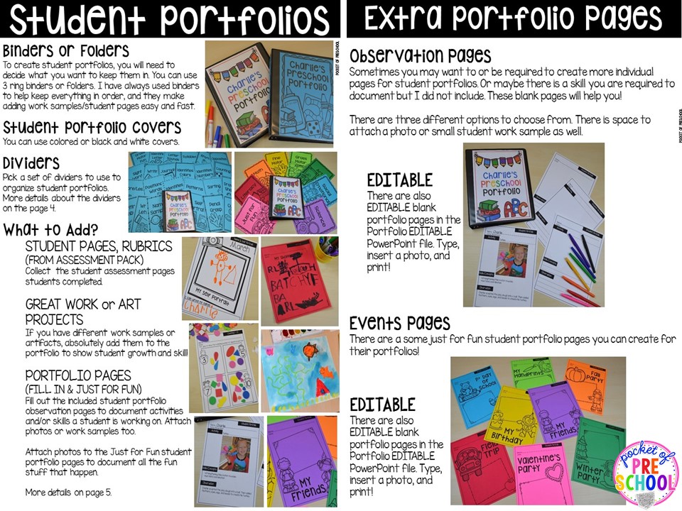 How to Make Preschool Portfolios with Your Students - Fun-A-Day!