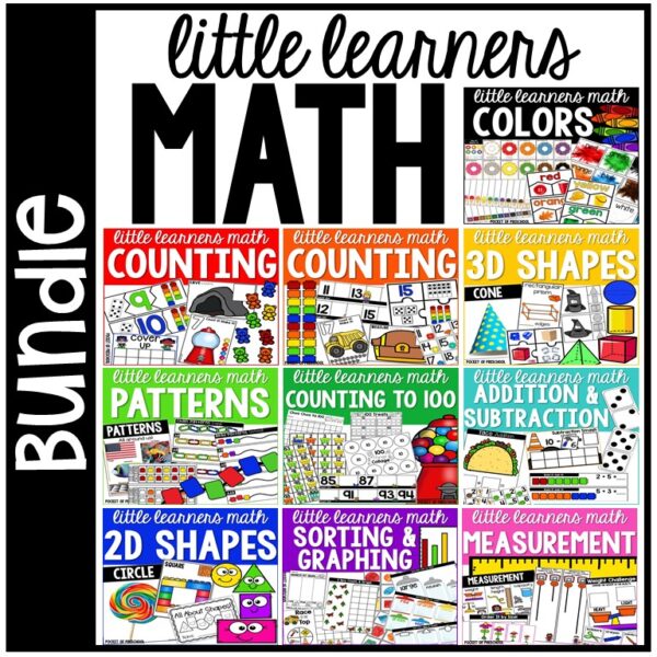 Preschool Math - PreK Math for Little Learners (Kindergarten too) Bundle