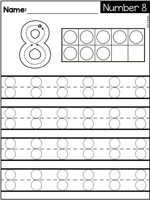 Numbers 1-20 Tracing Worksheets - Pocket of Preschool