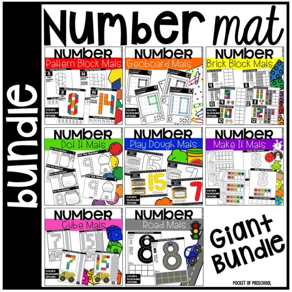 Number Mats Build It BUNDLE - Fine Motor Fun!