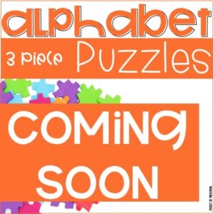 Practice letters with these printable 3 piece puzzles for preschool, pre-k, and kindergarten students.