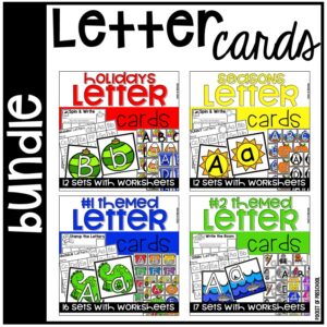 Letter Cards for sensory play and hands-on letter games for preschool, pre-k, and kindergarten students