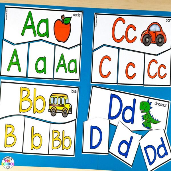 Practice letters and alphabet order with your preschool, pre-k, and kindergarten students.