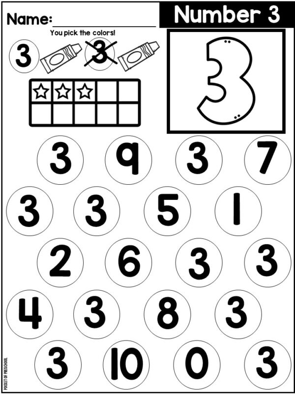 Learn numbers using these FUN number dot-it worksheets! It's a fun way to practice number recognition.