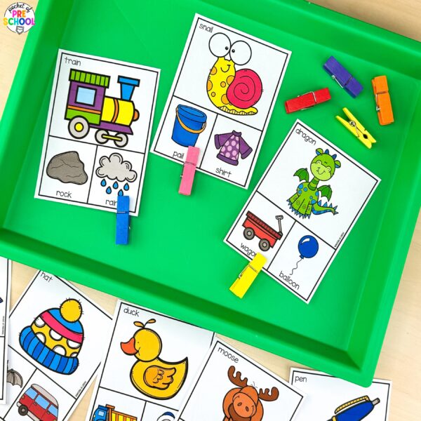 Practice rhymes with your preschool, pre-k, and kindergarten students with these fun games.