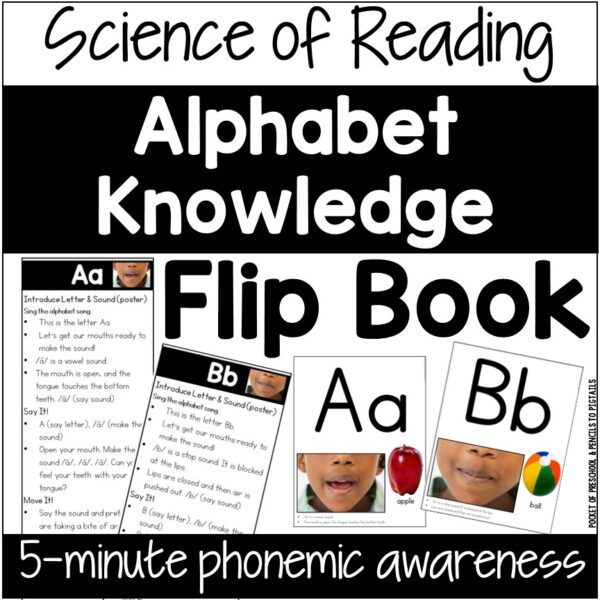 Alphabet Knowledge Flip Book for Phonemic Awareness - Science of Reading