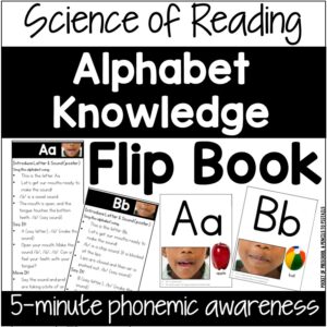 5 minute phonemic awareness flip book for preschool, pre-k, and kindergarten students