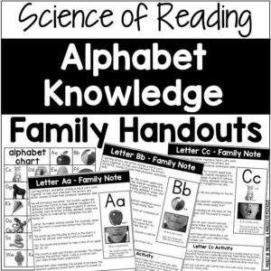 Grab these family handouts that are designed for Science of Reading in the preschool, pre-k, or kindergarten room.