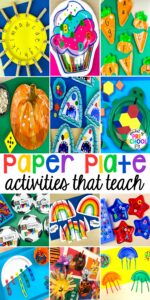 paper plate activities long pin