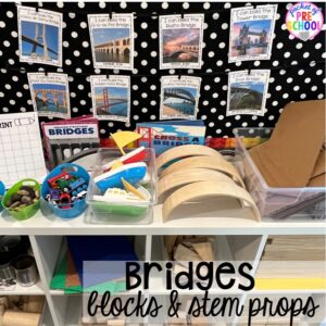 Set up your stem and block area with these bridges themed props for preschool, pre-k, and kindergarten students.