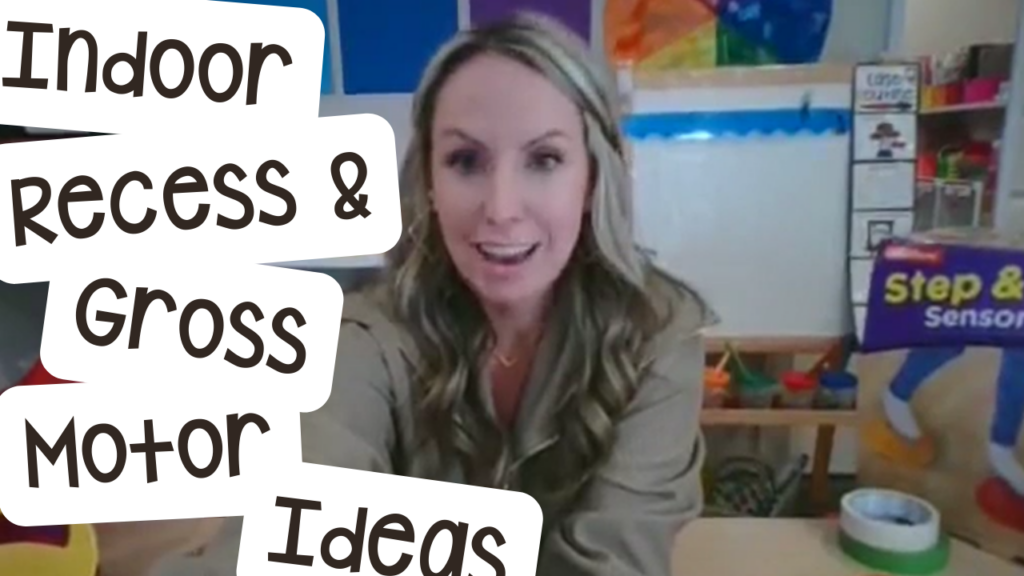 Tons of ideas for an indoor recess or gross motor activities for your preschool, pre-k, and kindergarten students
