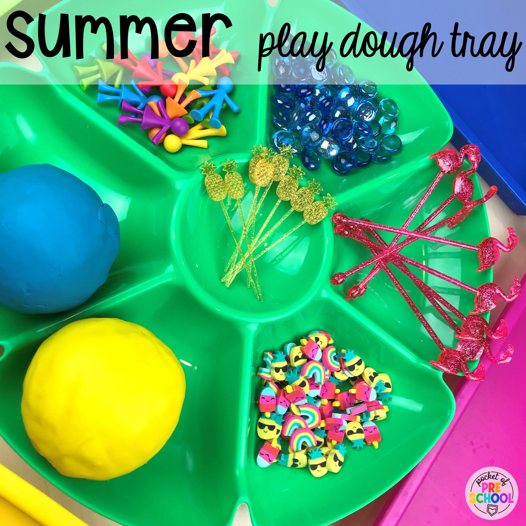 60 Play Dough Trays for Preschool, Pre-k, and Kindergarten - Pocket of ...