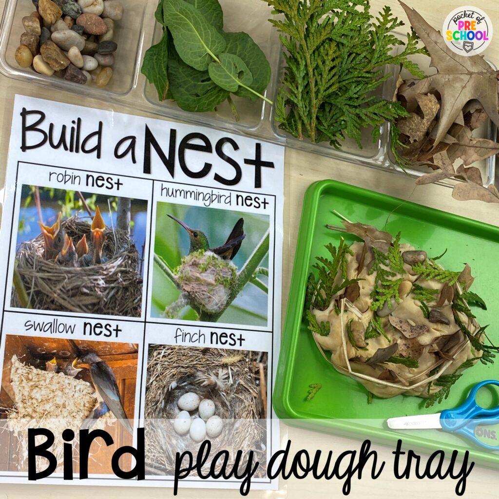 Build a nest for amazing fine motor skills development and you will have a blast!Play dough trays for all seasons, holidays, and tons of themes for your preschool, pre-k, and kindergarten classrooms.