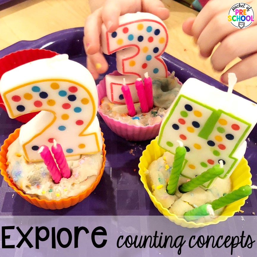 Explore counting concepts with play dough trays. Read on to find out the how and why to use play dough trays in the preschool, pre-k, and kindergarten classroom.
