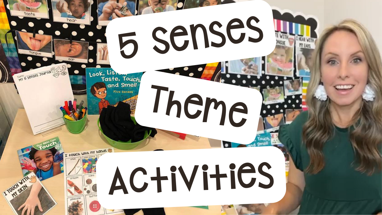 Get ideas for a 5 senses theme in your preschool, pre-k, and kindergarten classroom.