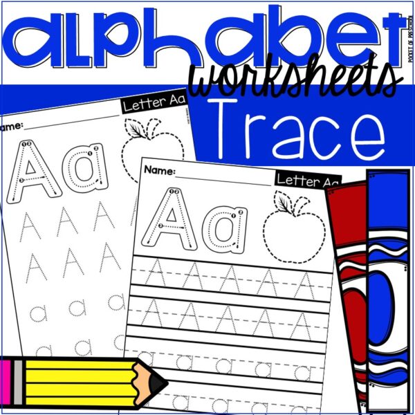 Alphabet Tracing Worksheets - Letter Recognition and Tracing Practice pages