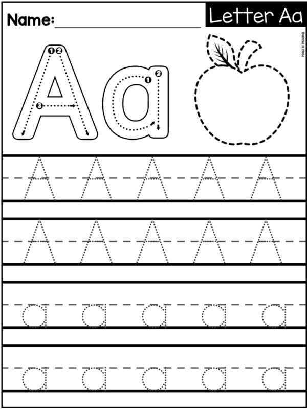Alphabet Tracing Worksheets - Letter Recognition and Tracing Practice ...