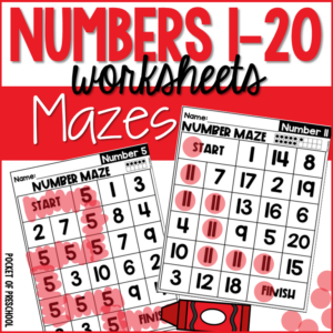 Number Maze Worksheets - Number Recognition Practice Pages are a fun way to practice number recognition.