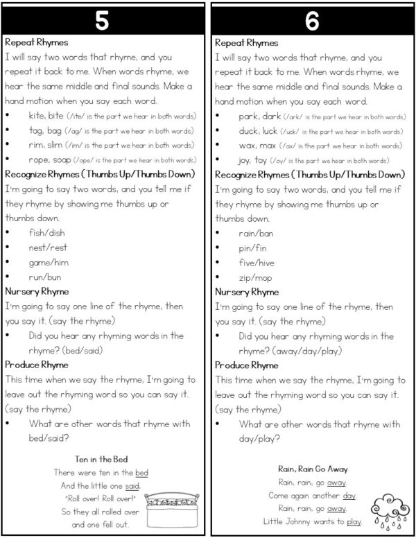 Quick rhyme flip book to help preschool, pre-k, and kindergarten students.