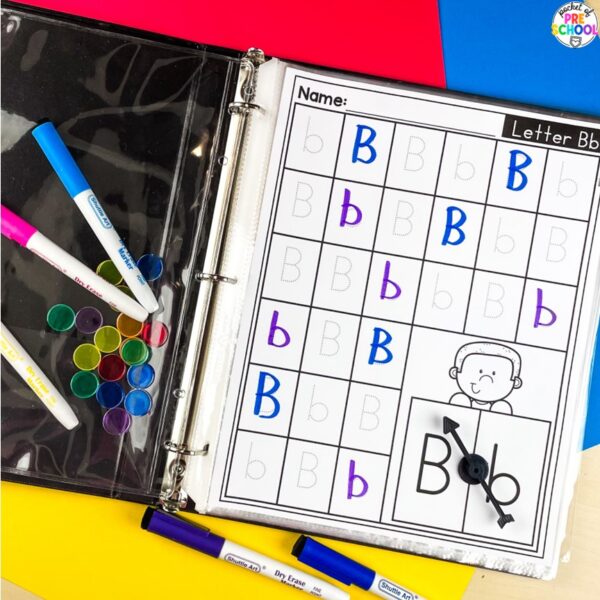 Alphabet Spin and Trace Worksheets - Letter Recognition & Tracing Practice Pages are a fun way to practice letter recognition and letter formation.