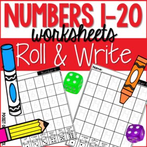 Number Roll and Trace Worksheets - Number Recognition & Tracing Practice Pages are a fun way to practice number recognition and number formation.
