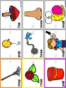 Rhyming Chain Link Game is a hands-on rhyming game that teaches students to identify rhyming words and strengthens their phonological awareness skills.