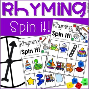 Rhyming Spin It Activity is a hands-on rhyming game that teaches students to identify rhyming words and strengthens their phonological awareness skills.