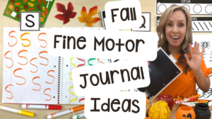 Get ideas for fine motor journals for fall for preschool, pre-k, and kindergarten students.