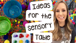 Get ideas to setting up the sensory table in your preschool, pre-k, and kindergarten room.