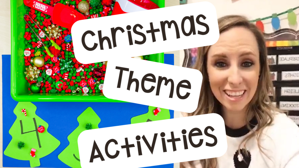 Ideas for a Christmas theme in a preschool, pre-k, or kindergarten room.